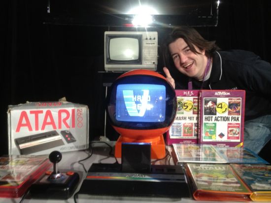 Andrew Owen [Monash University] at the War exhibit at the Computer Games Boot Camp 2013 