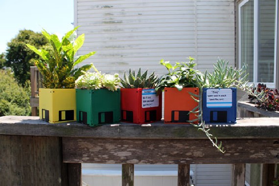 floppy disk planters