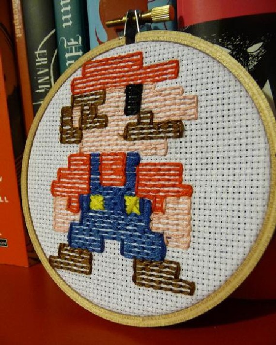 mario embroidery