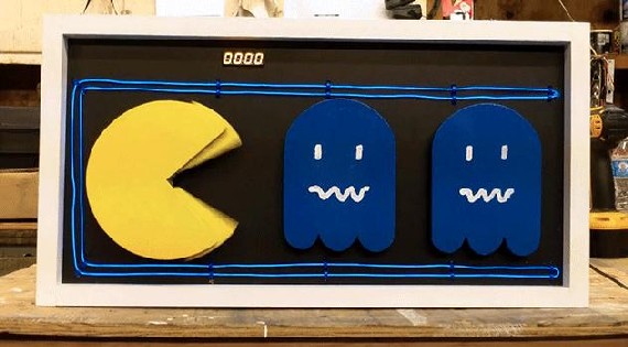 pac-man clock